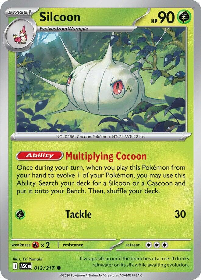 Silcoon 012/217 (ME: Ascended Heroes)  - Reverse Holofoil | Good Games Adelaide SA