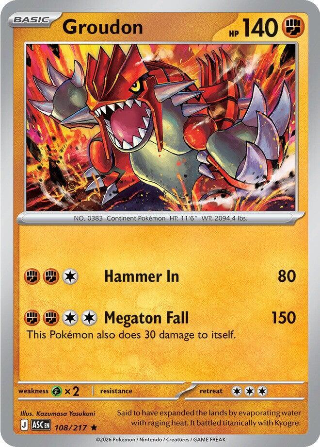 Groudon 108/217 (ME: Ascended Heroes)  - Holofoil | Good Games Adelaide SA
