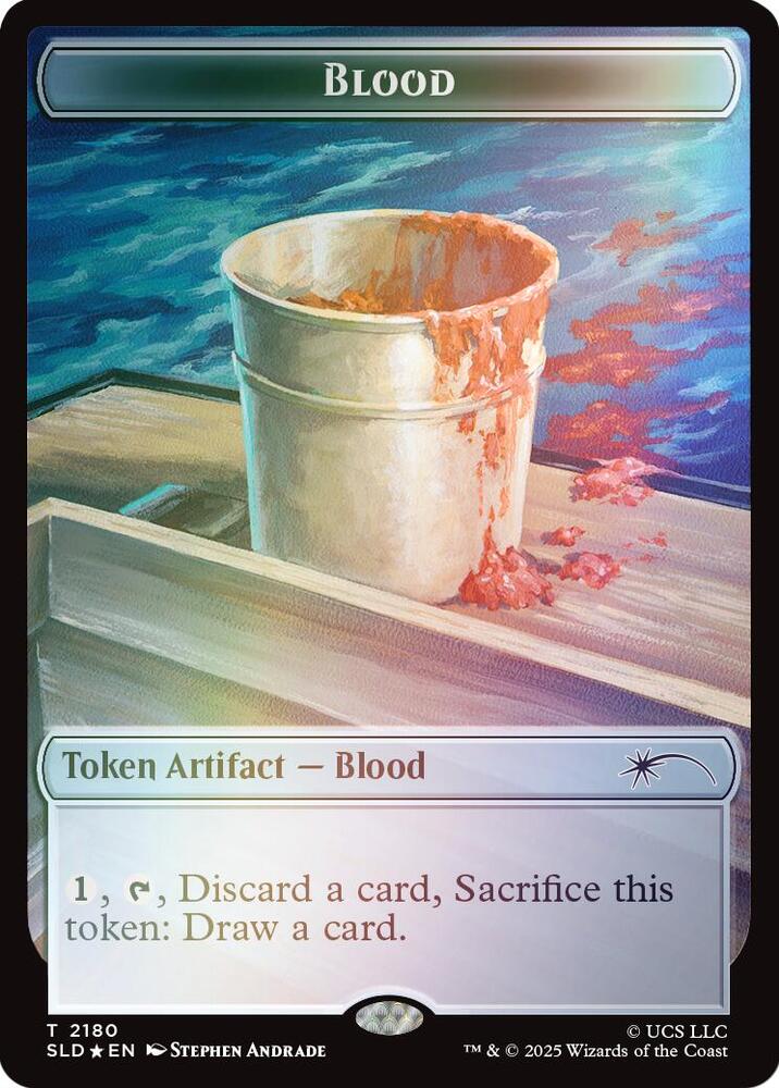 Blood Token Rainbow Foil 2180 (Secret Lair Drop Series)  - Foil | Good Games Adelaide SA
