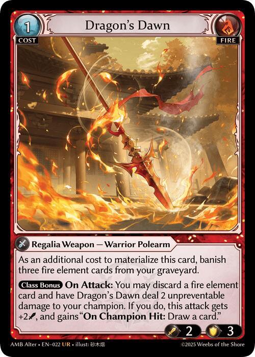 Dragons Dawn 022 (Mortal Ambition Alter Edition)  | Good Games Adelaide SA