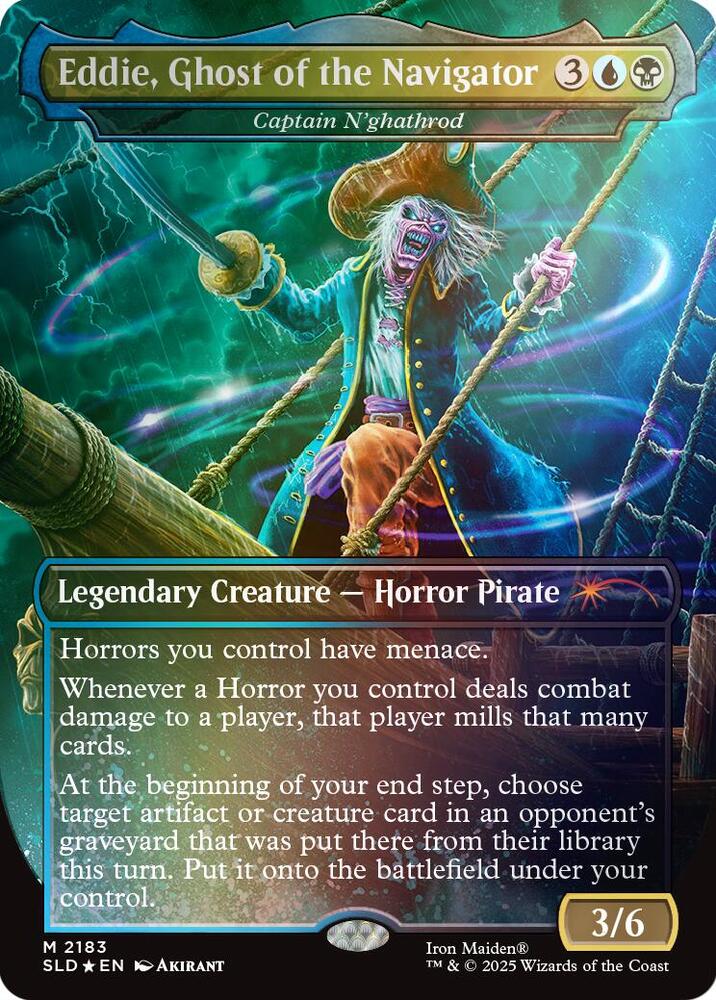 Eddie Ghost of the Navigator Captain Nghathrod Rainbow Foil 2183 (Secret Lair Drop Series)  - Foil | Good Games Adelaide SA