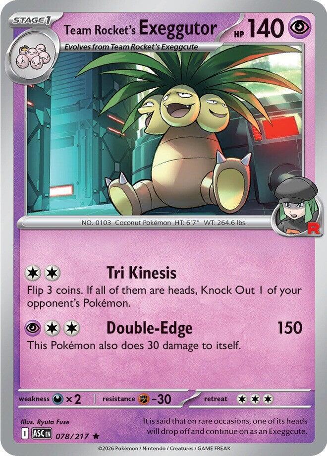 Team Rocket's Exeggutor 078/217 (ME: Ascended Heroes)  - Holofoil | Good Games Adelaide SA