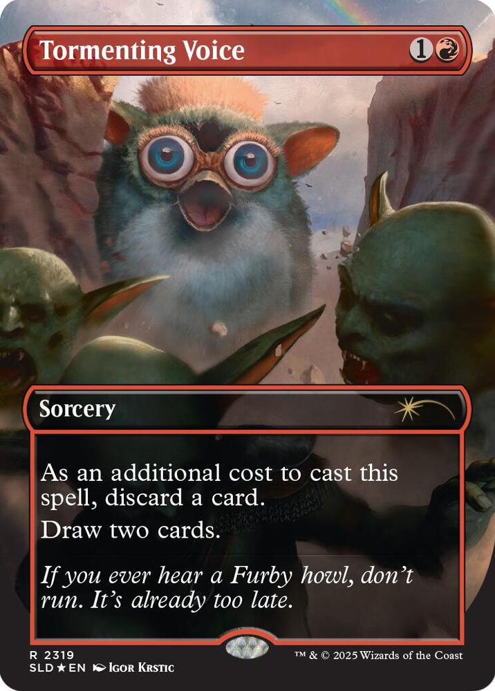 Tormenting Voice Rainbow Foil 2319 (Secret Lair Drop Series)  - Foil | Good Games Adelaide SA