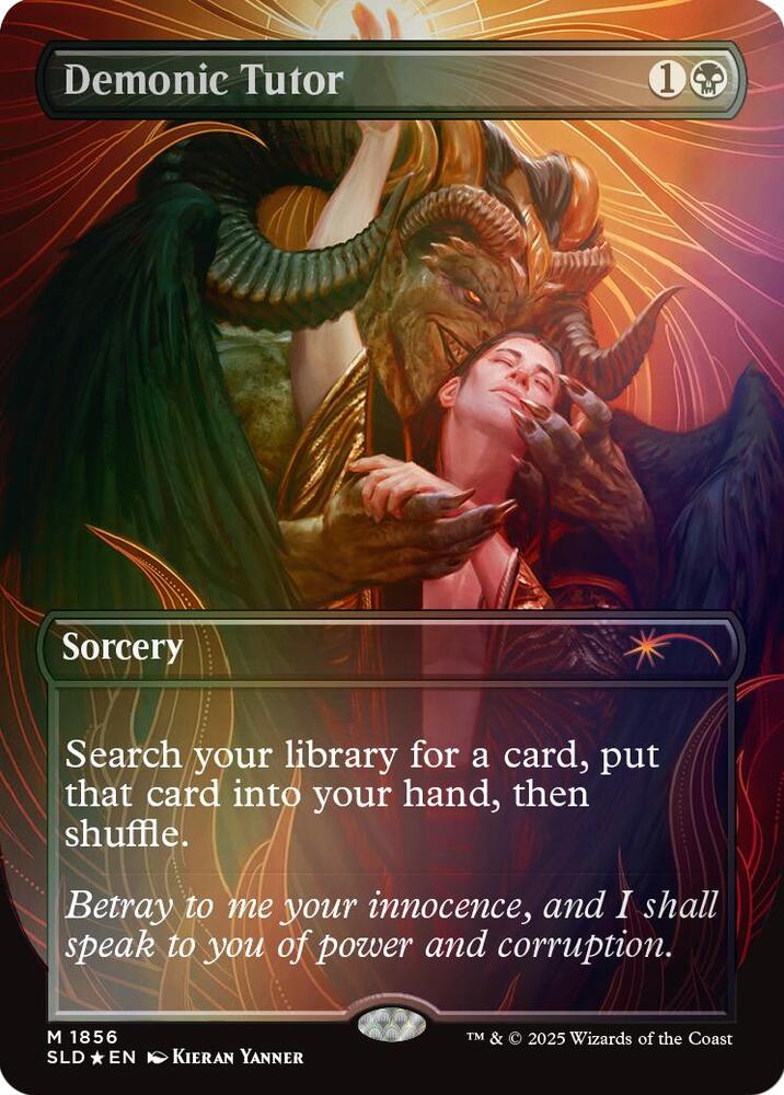 Demonic Tutor Rainbow Foil 1856 (Secret Lair Drop Series)  - Foil | Good Games Adelaide SA