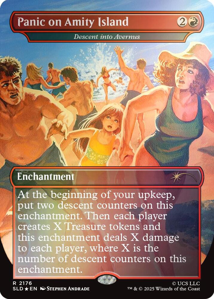 Panic on Amity Island Descent into Avernus Rainbow Foil 2176 (Secret Lair Drop Series)  - Foil | Good Games Adelaide SA