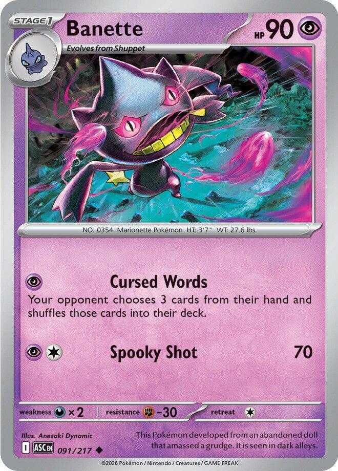 Banette 091/217 (ME: Ascended Heroes)  | Good Games Adelaide SA