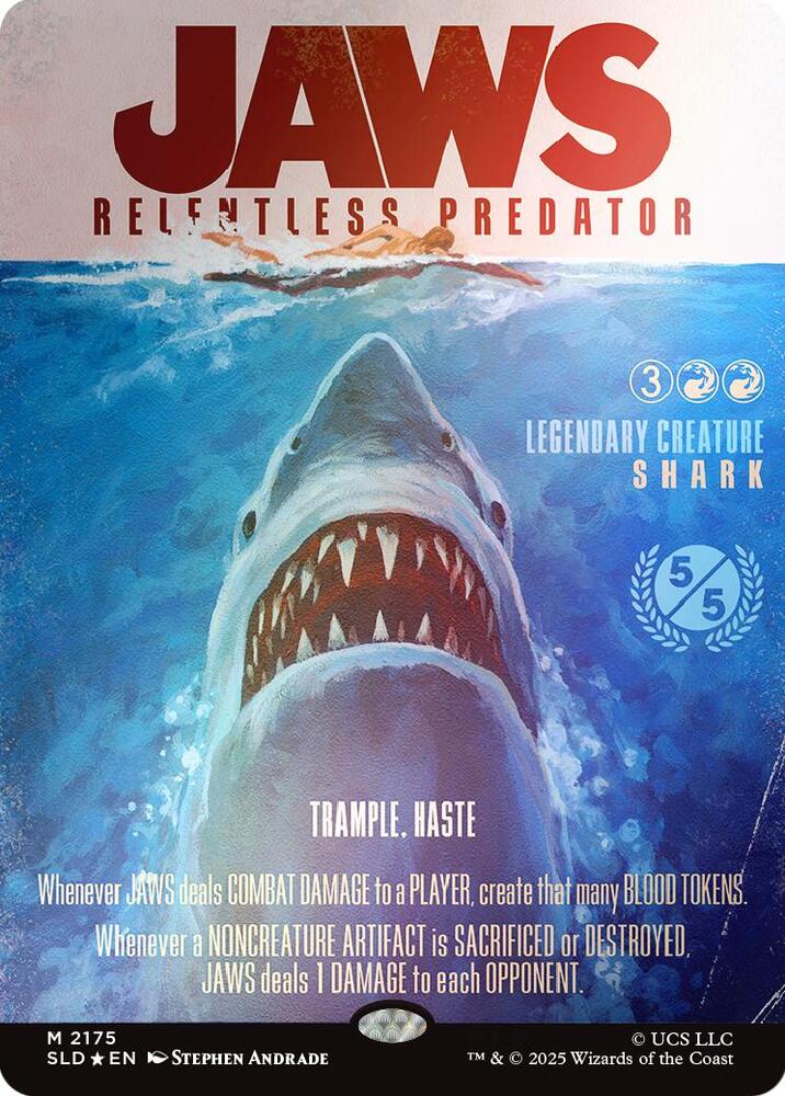 Jaws Relentless Predator Rainbow Foil 2175 (Secret Lair Drop Series)  - Foil | Good Games Adelaide SA