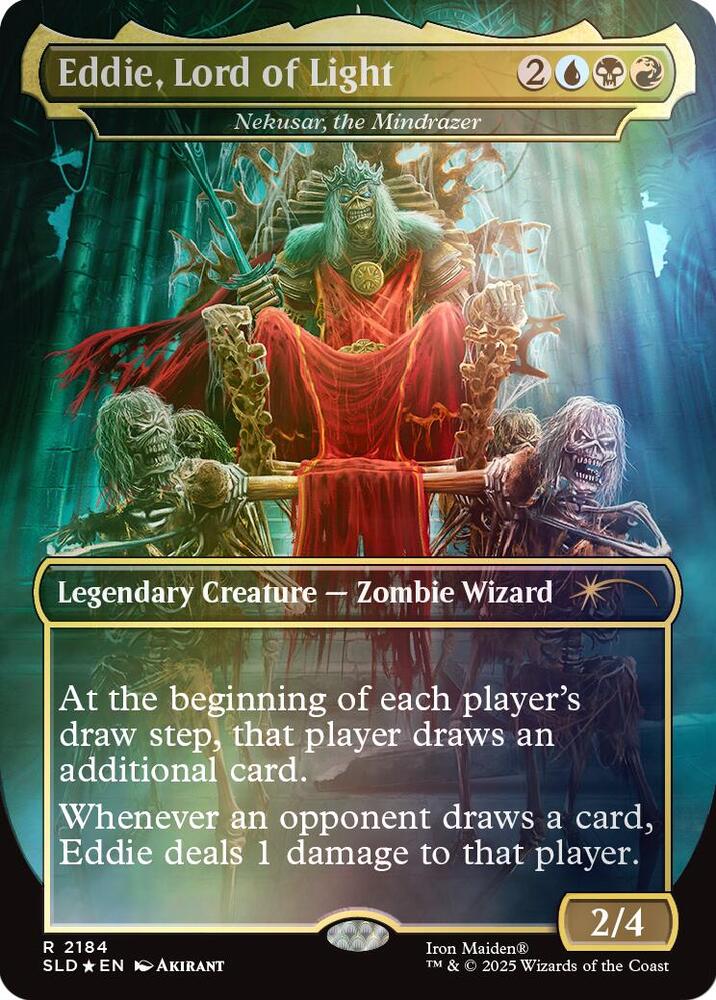 Eddie Lord of Light Nekusar the Mindrazer Rainbow Foil 2184 (Secret Lair Drop Series)  - Foil | Good Games Adelaide SA