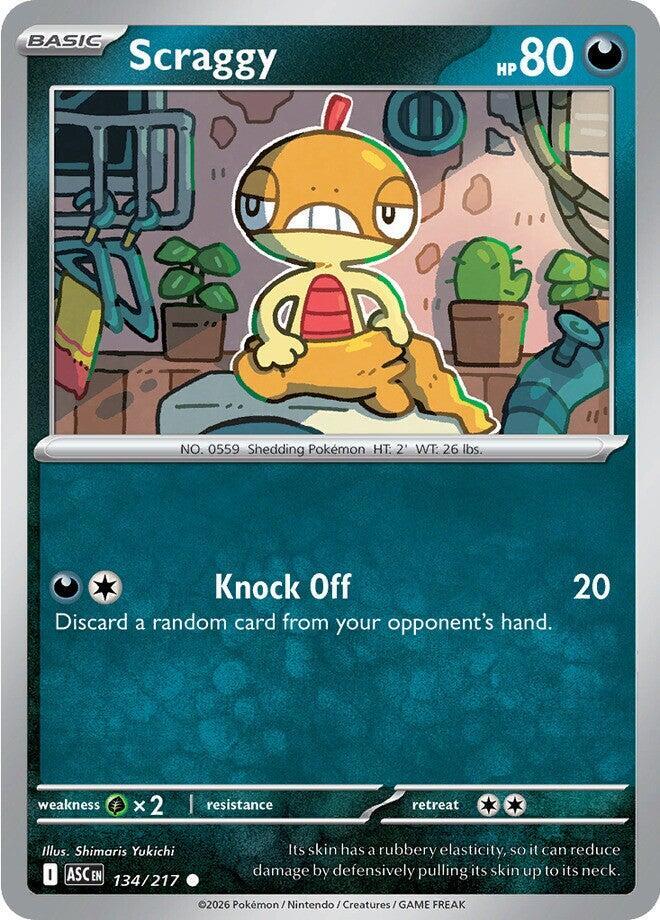 Scraggy 134/217 (ME: Ascended Heroes)  - Reverse Holofoil | Good Games Adelaide SA