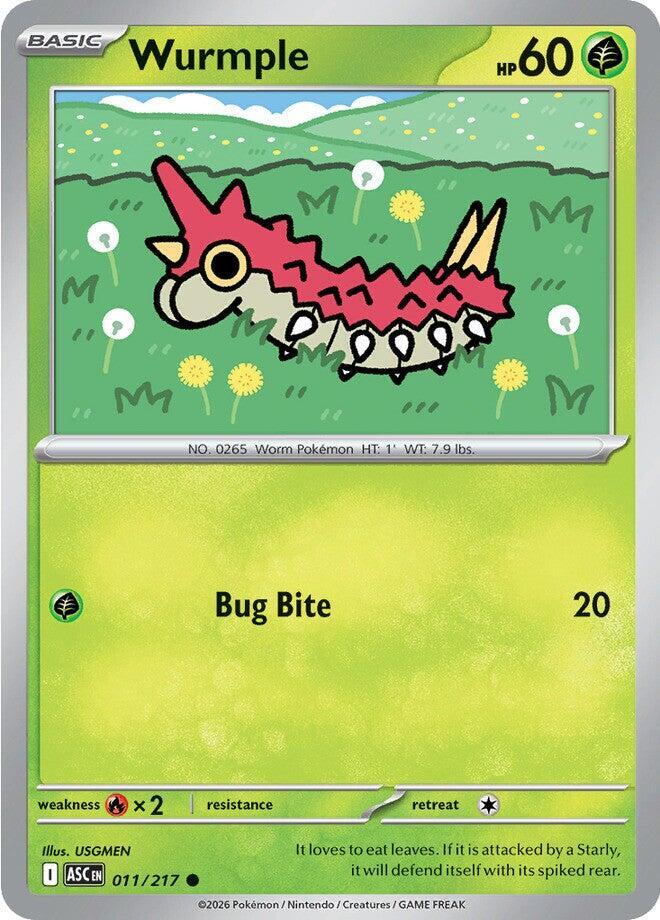 Wurmple 011/217 (ME: Ascended Heroes)  - Reverse Holofoil | Good Games Adelaide SA