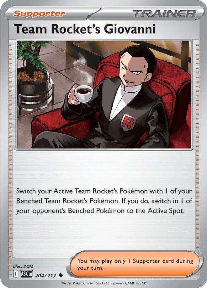 Team Rocket's Giovanni 204/217 (ME: Ascended Heroes)  - Reverse Holofoil | Good Games Adelaide SA