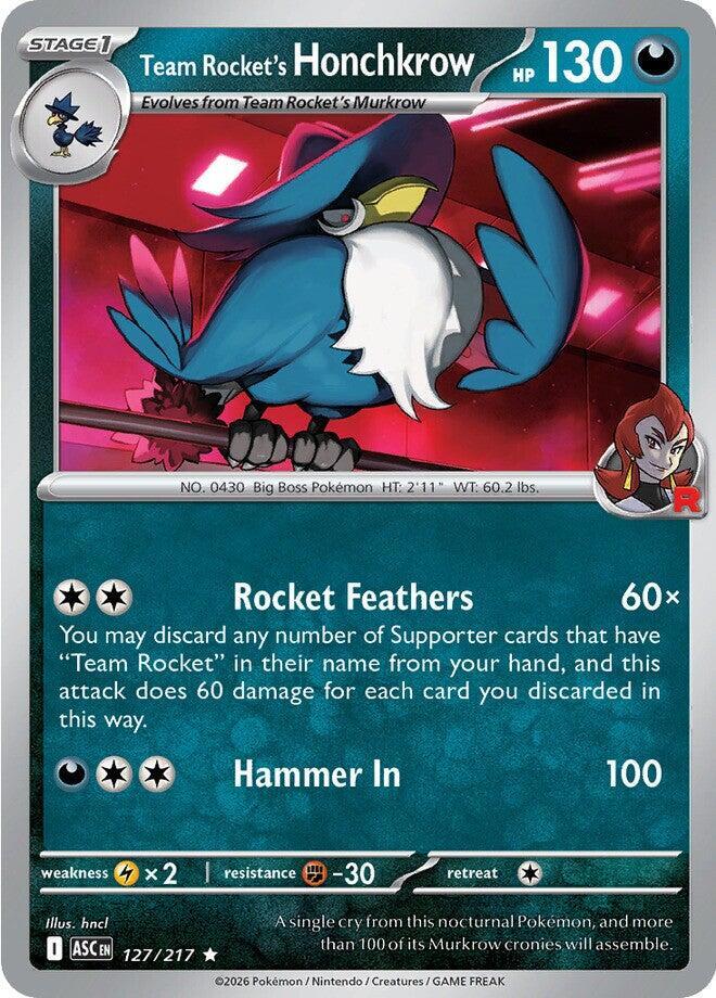 Team Rockets Honchkrow 127/217 (ME: Ascended Heroes)  - Holofoil | Good Games Adelaide SA