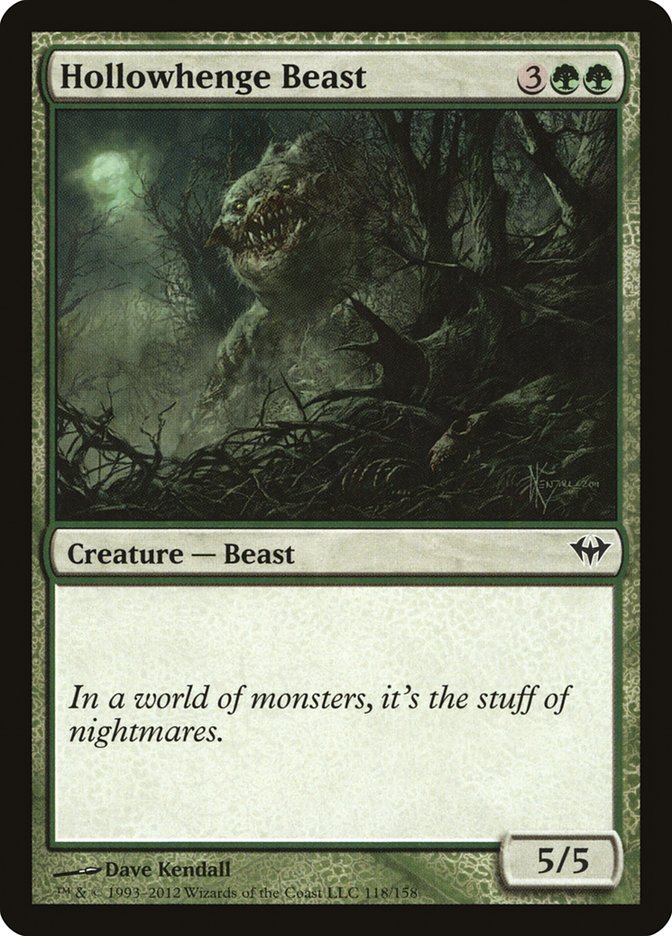 Hollowhenge Beast 118 (Dark Ascension)  - Foil | Good Games Adelaide SA
