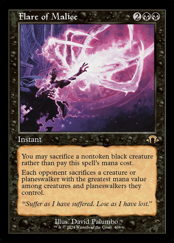 Flare of Malice 408 (Modern Horizons 3)  - Retro Foil | Good Games Adelaide SA