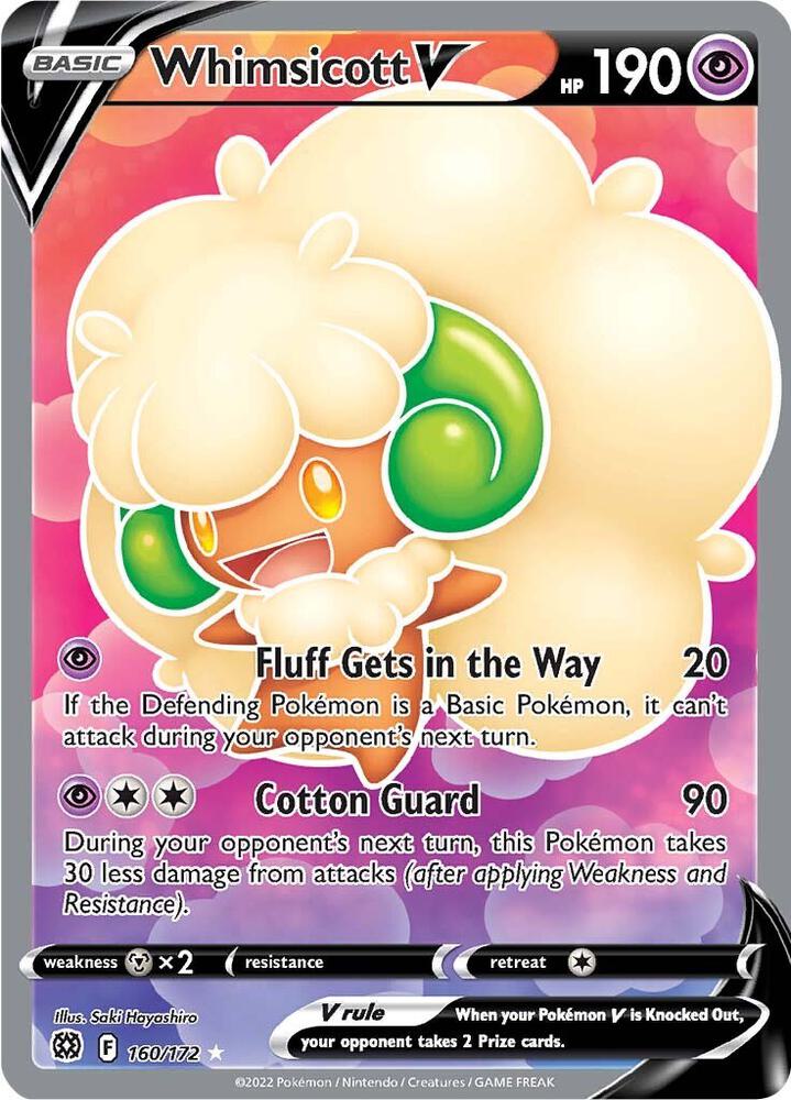 Whimsicott V Full Art 160/172 (SWSH09: Brilliant Stars)  - Holofoil | Good Games Adelaide SA