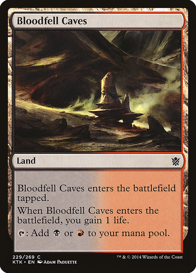 Bloodfell Caves 229 (Khans of Tarkir)  - Foil | Good Games Adelaide SA