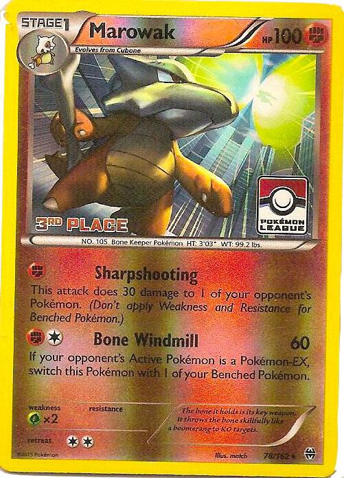 Marowak 78 162 Pokemon League 3rd Place 078/162 (League & Championship Cards)  - Reverse Holofoil | Good Games Adelaide SA