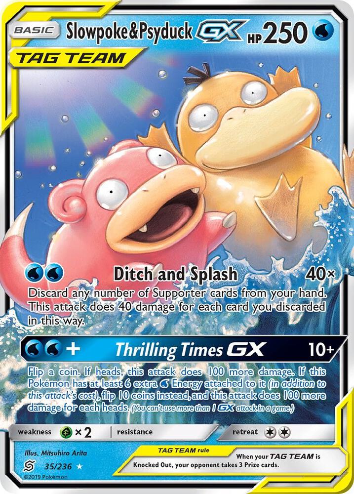 Slowpoke and Psyduck GX 35/236 (SM - Unified Minds)  - Holofoil | Good Games Adelaide SA