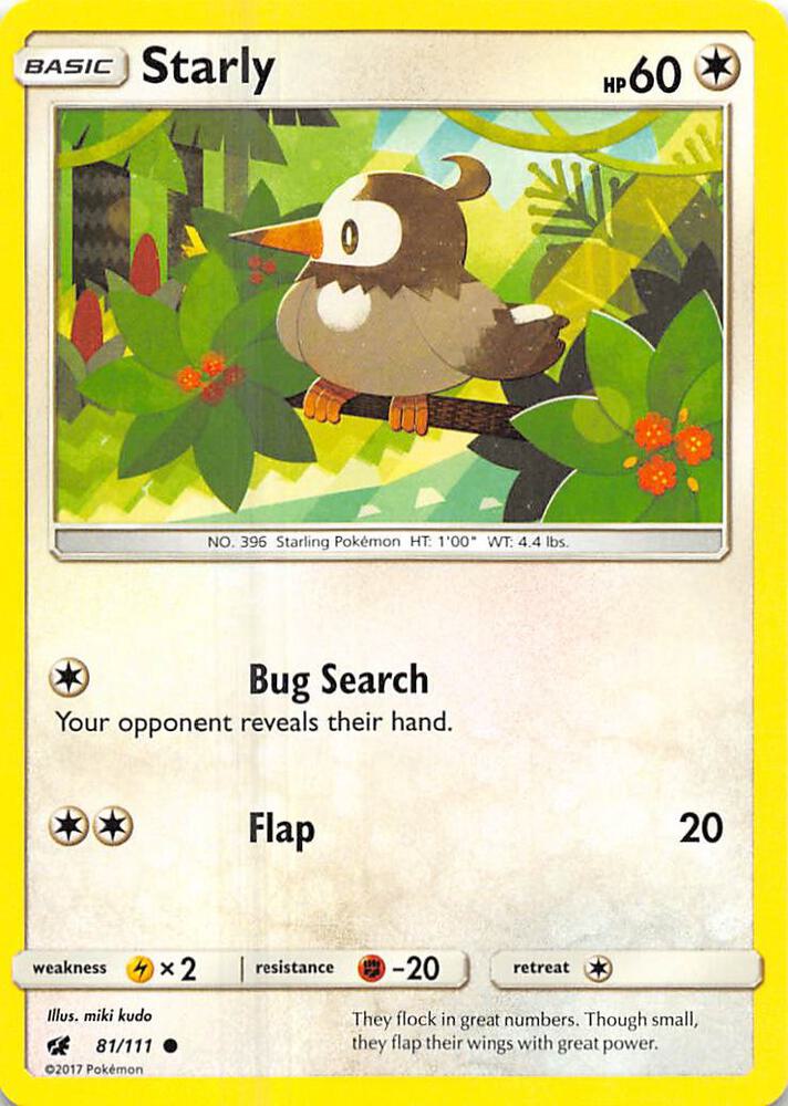 Starly 81/111 (SM - Crimson Invasion)  | Good Games Adelaide SA