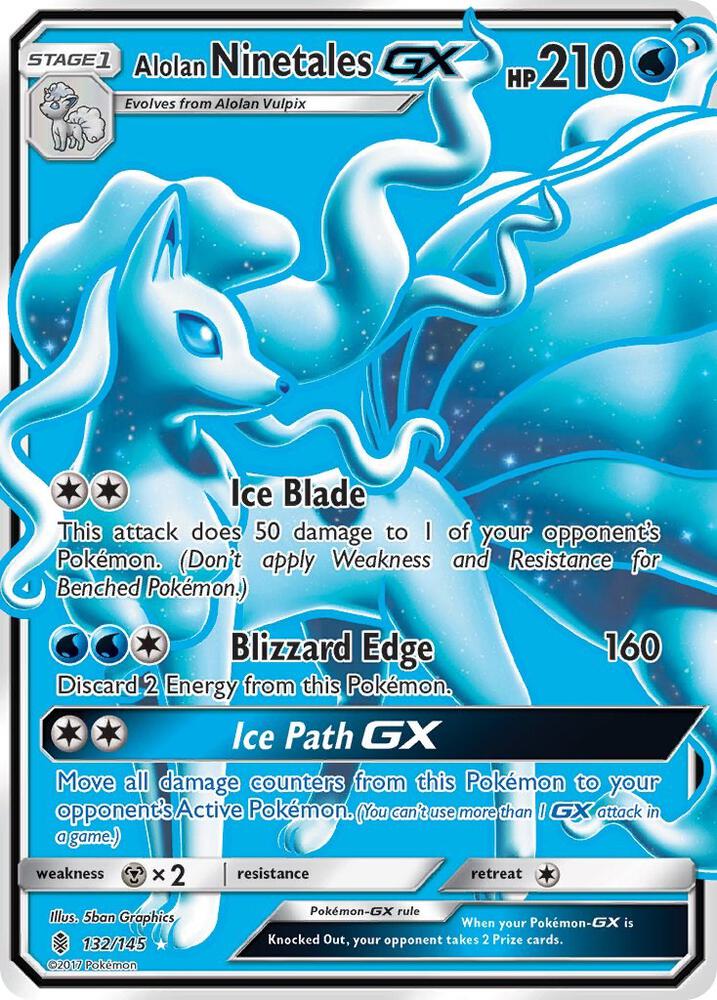 Alolan Ninetales GX Full Art 132/145 (SM - Guardians Rising)  - Holofoil | Good Games Adelaide SA