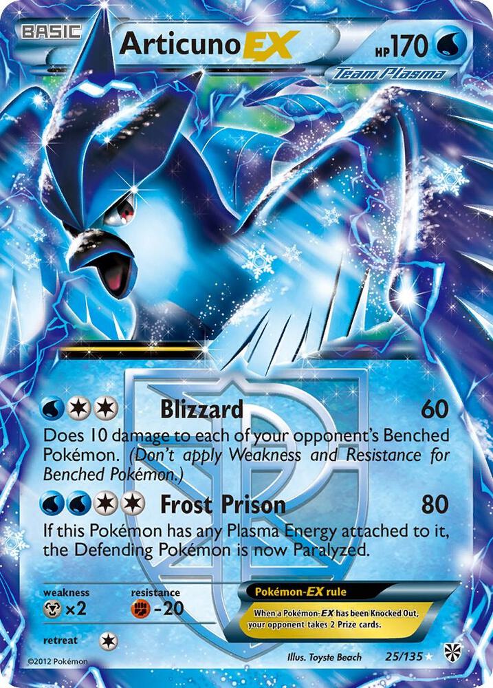 Articuno EX Team Plasma 25/135 (Plasma Storm)  - Holofoil | Good Games Adelaide SA