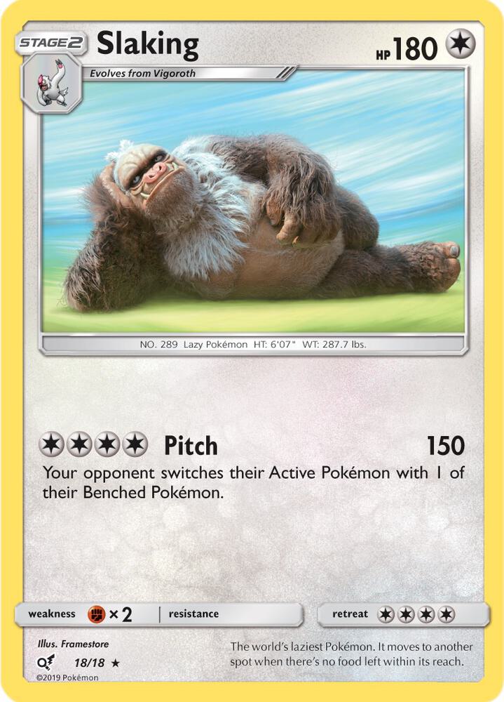 Slaking 18/18 (Detective Pikachu)  - Holofoil | Good Games Adelaide SA