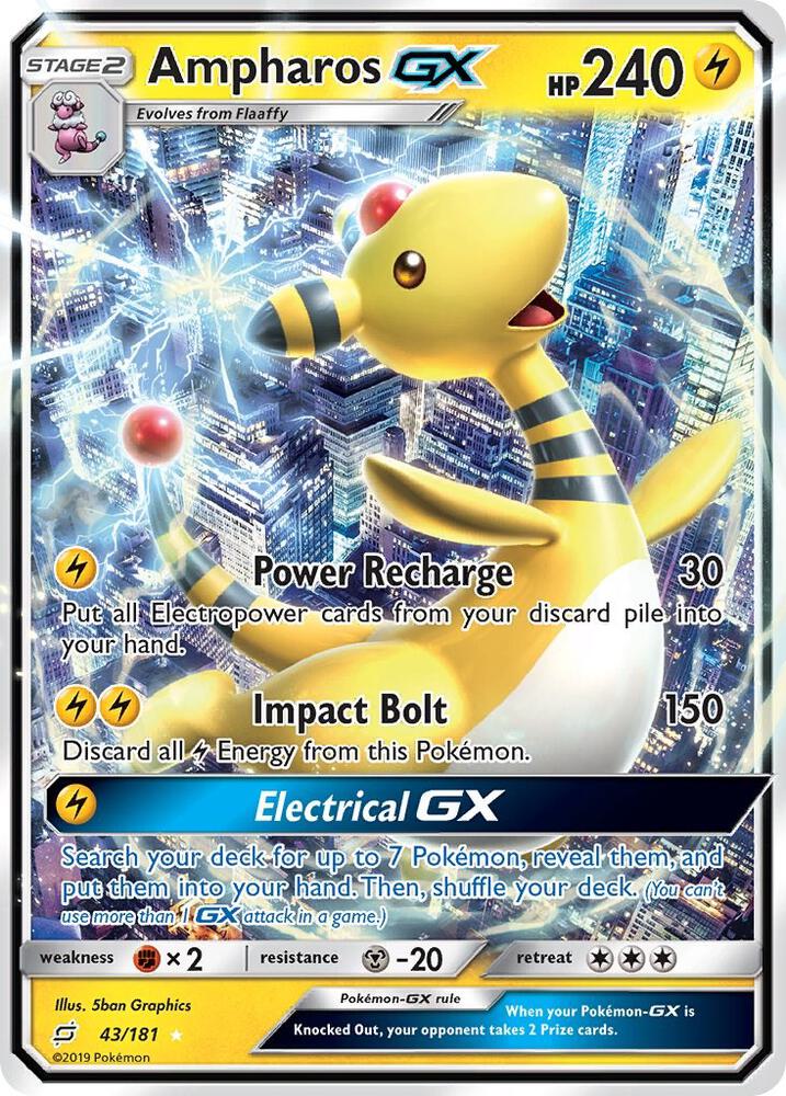 Ampharos GX 43/181 (SM - Team Up)  - Holofoil | Good Games Adelaide SA
