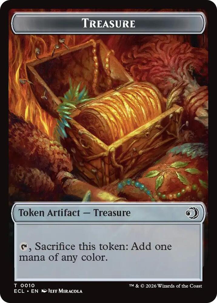 Treasure Copy Double Sided Token 10 // 1 (Commander: Lorwyn Eclipsed)  | Good Games Adelaide SA