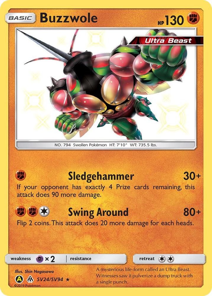 Buzzwole SV24/SV94 (Hidden Fates: Shiny Vault)  - Holofoil | Good Games Adelaide SA