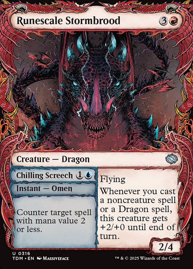 Runescale Stormbrood // Chilling Screech 316 (Tarkir: Dragonstorm)  | Good Games Adelaide SA