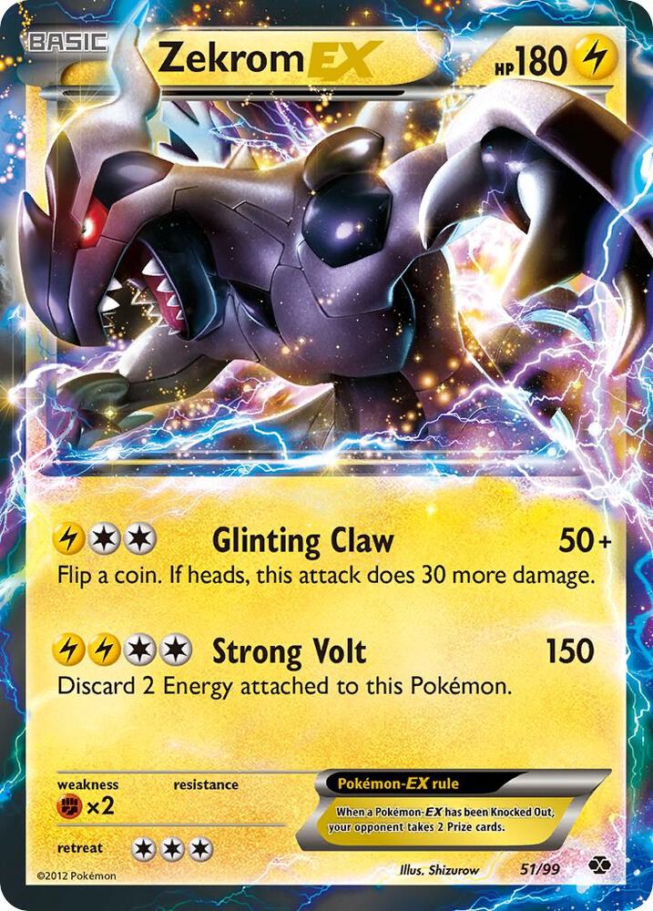 Zekrom EX 51/99 (Next Destinies)  - Holofoil | Good Games Adelaide SA