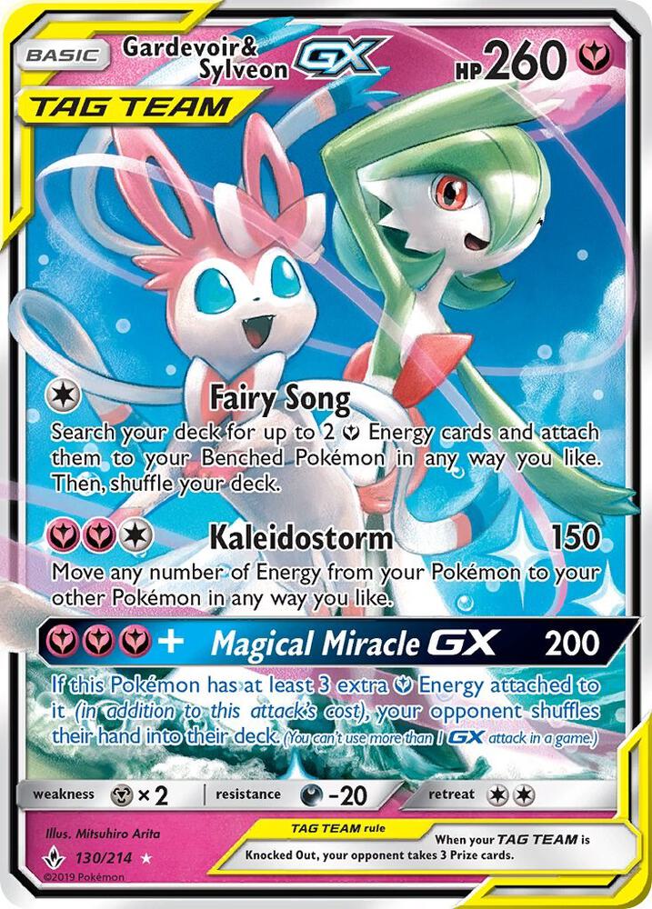 Gardevoir and Sylveon GX 130/214 (SM - Unbroken Bonds)  - Holofoil | Good Games Adelaide SA