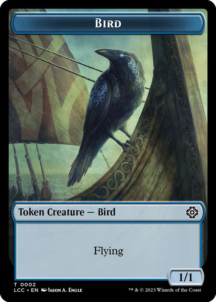 Bird Merfolk 0003 Double Sided Token 2 // 3 (Commander: The Lost Caverns of Ixalan)  | Good Games Adelaide SA