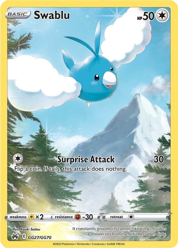 Swablu GG27/GG70 (Crown Zenith: Galarian Gallery)  - Holofoil | Good Games Adelaide SA