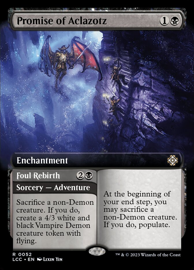Promise of Aclazotz // Foul Rebirth 52 (Commander: The Lost Caverns of Ixalan)  | Good Games Adelaide SA