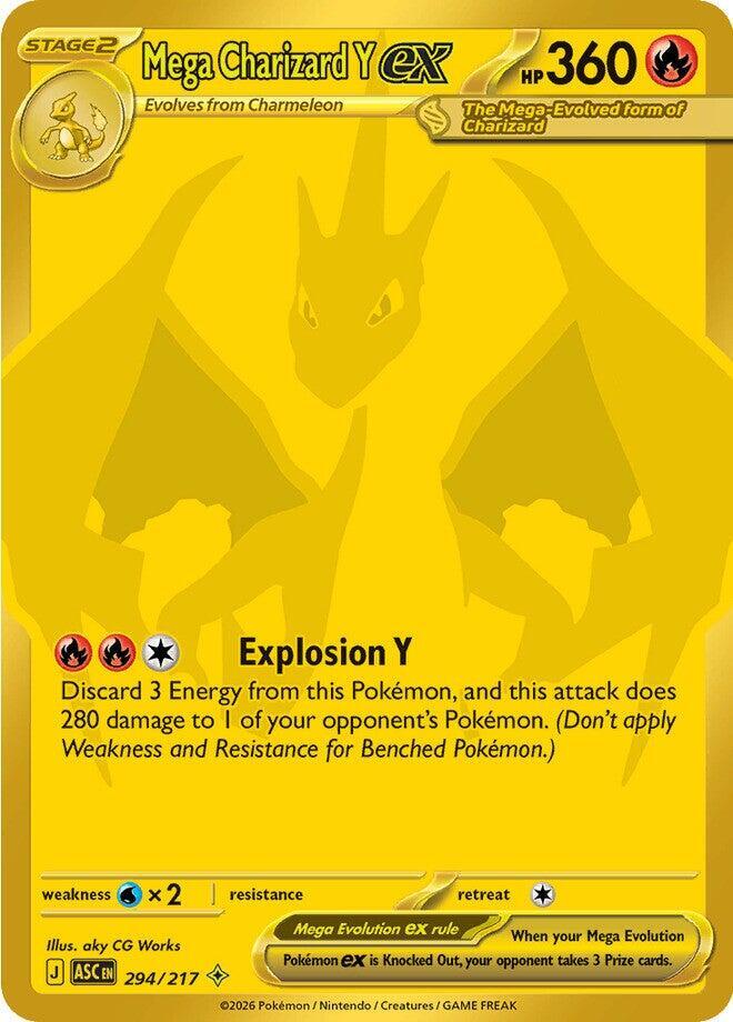 Mega Charizard Y ex 294/217 (ME: Ascended Heroes)  - Holofoil | Good Games Adelaide SA