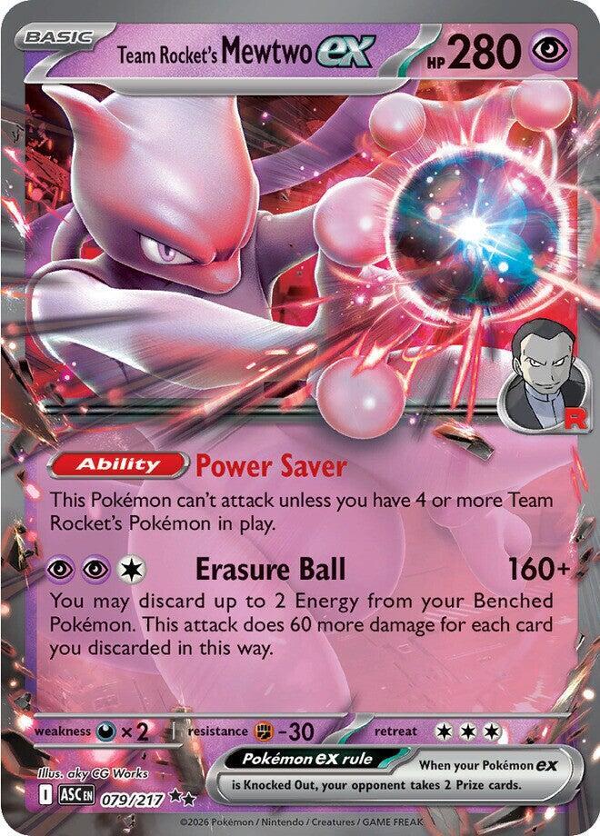 Team Rocket's Mewtwo ex 079/217 (ME: Ascended Heroes)  - Holofoil | Good Games Adelaide SA