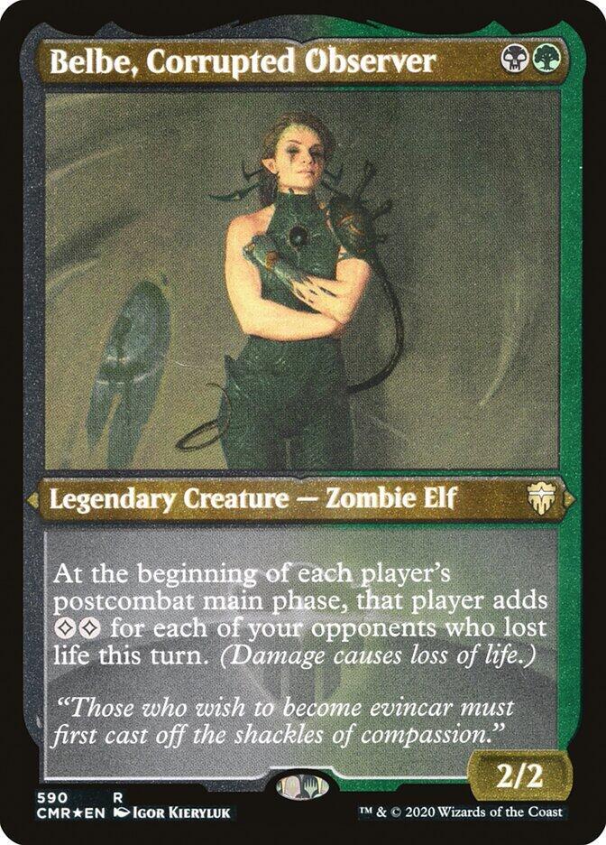 Belbe Corrupted Observer Foil Etched 590 (Commander Legends)  - Foil | Good Games Adelaide SA