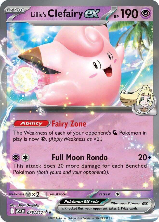 Lillie's Clefairy ex 076/217 (ME: Ascended Heroes)  - Holofoil | Good Games Adelaide SA