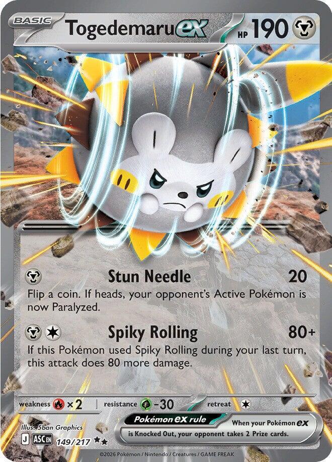 Togedemaru ex 149/217 (ME: Ascended Heroes)  - Holofoil | Good Games Adelaide SA