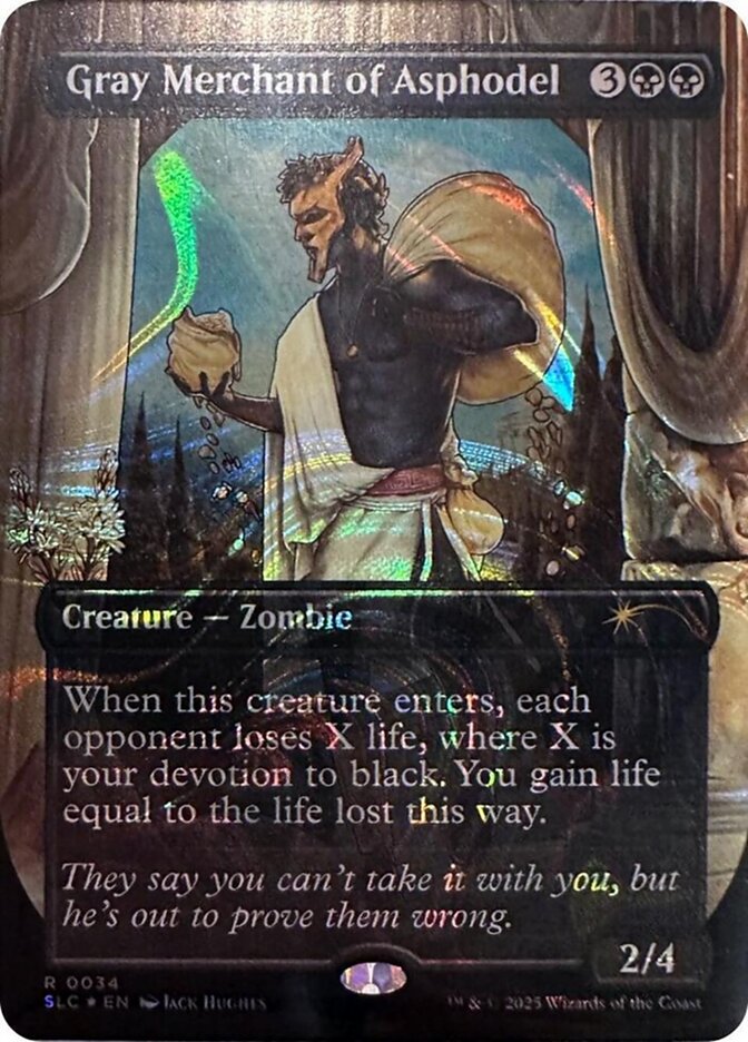 Gray Merchant of Asphodel 34 (Secret Lair Countdown Kit)  - Borderless Halo Foil | Good Games Adelaide SA