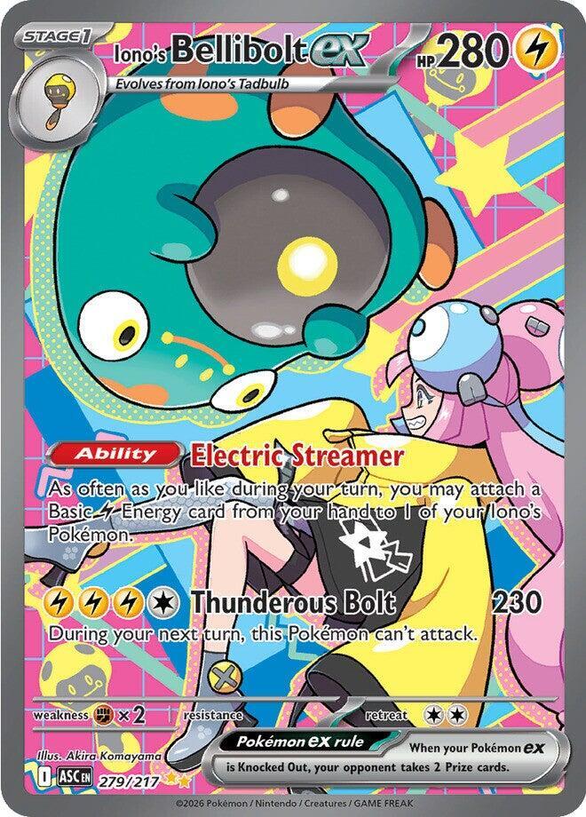 Iono's Bellibolt ex 279/217 (ME: Ascended Heroes)  - Holofoil | Good Games Adelaide SA