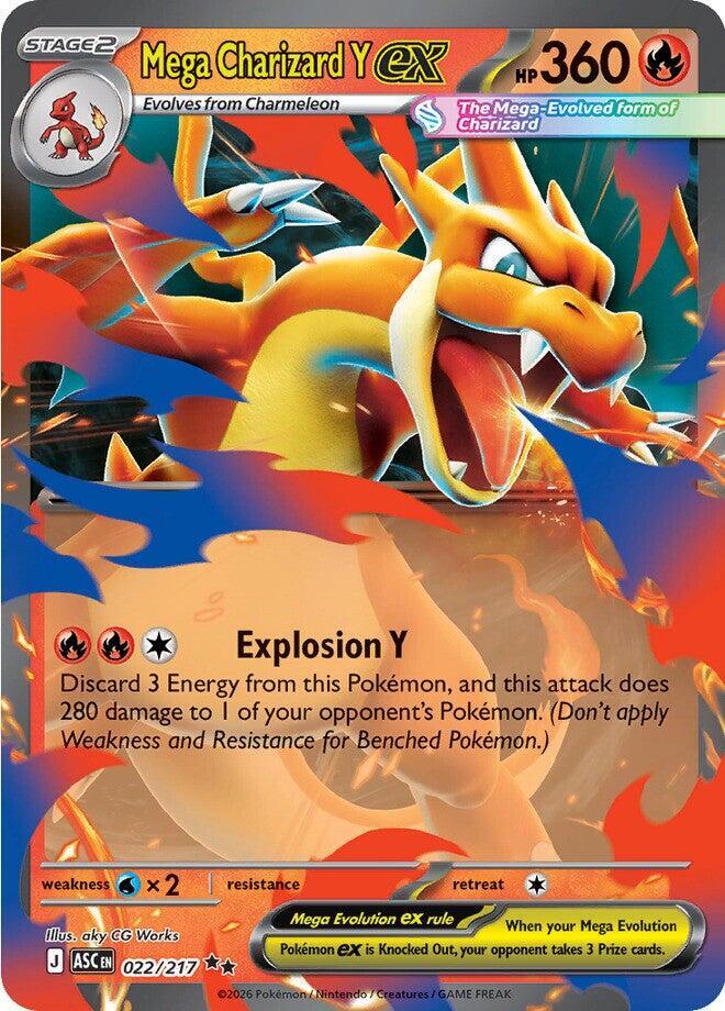 Mega Charizard Y ex 022/217 (ME: Ascended Heroes)  - Holofoil | Good Games Adelaide SA
