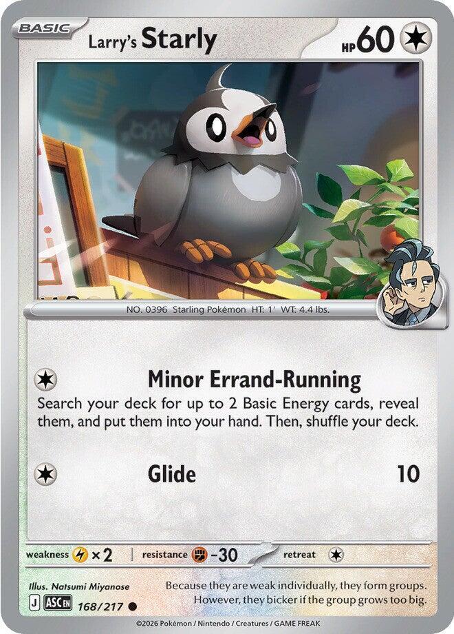 Larrys Starly 168/217 (ME: Ascended Heroes)  - Reverse Holofoil | Good Games Adelaide SA