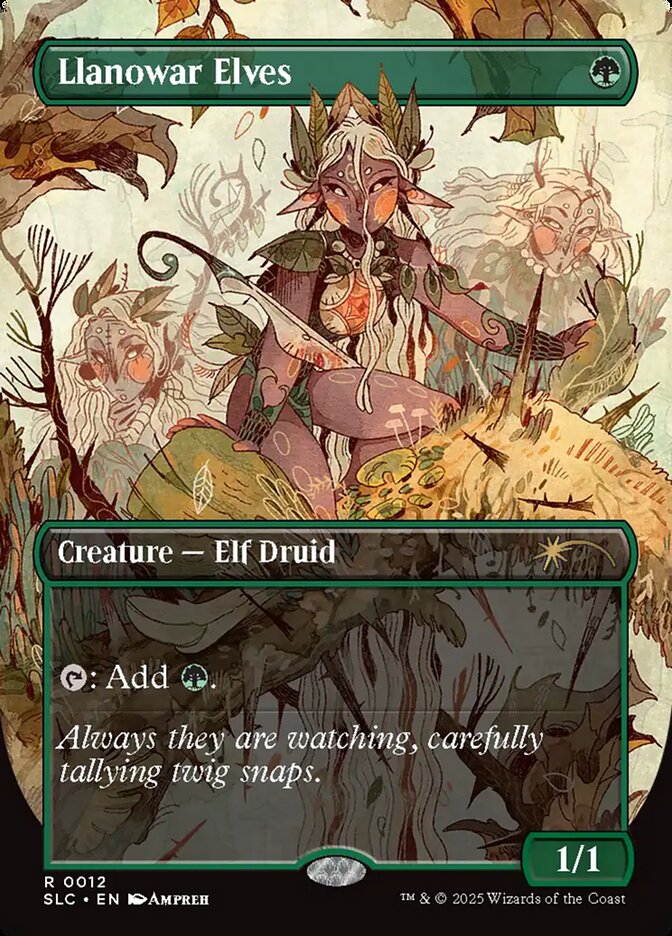 Llanowar Elves 12 (Secret Lair Countdown Kit)  - Borderless | Good Games Adelaide SA