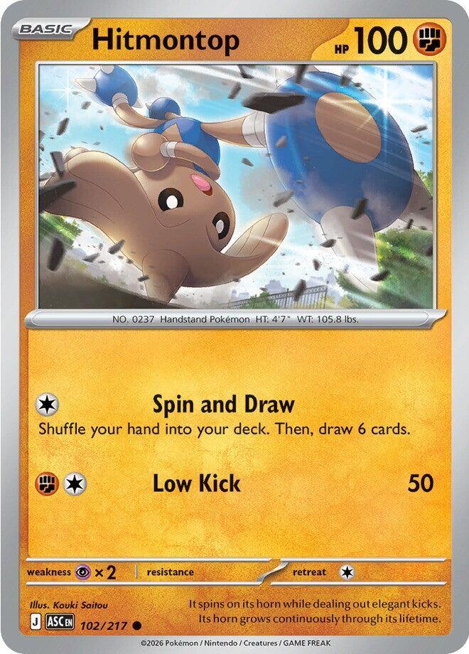 Hitmontop 102 217 102/217 (ME: Ascended Heroes)  - Reverse Holofoil | Good Games Adelaide SA