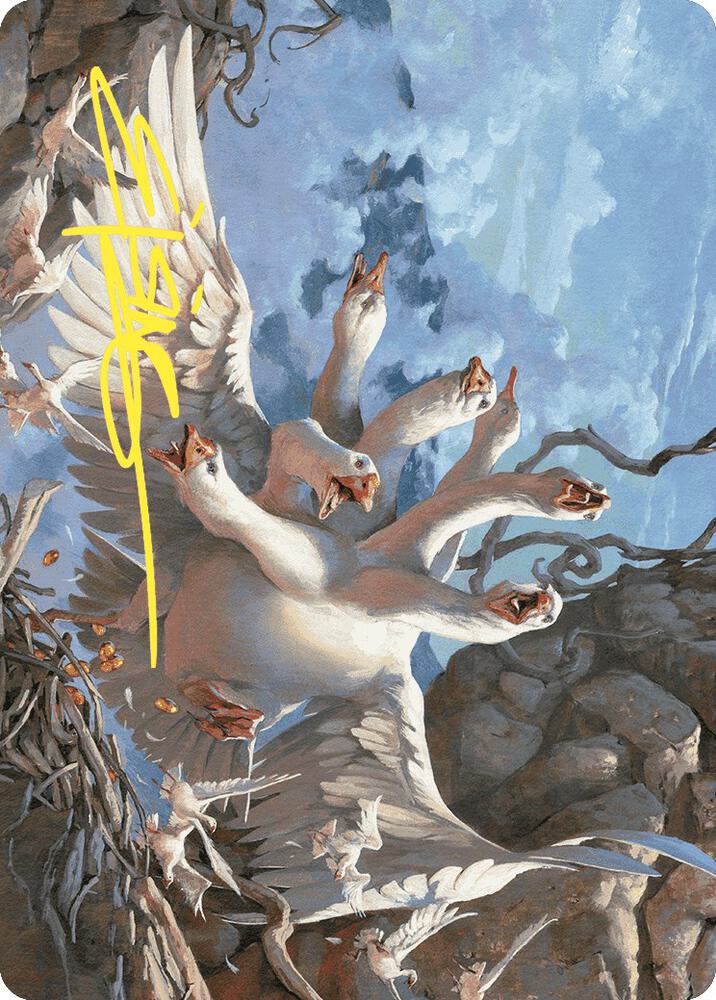 The Goose Mother Art Card Gold Stamped Signature 29 (Art Series: Wilds of Eldraine)  | Good Games Adelaide SA