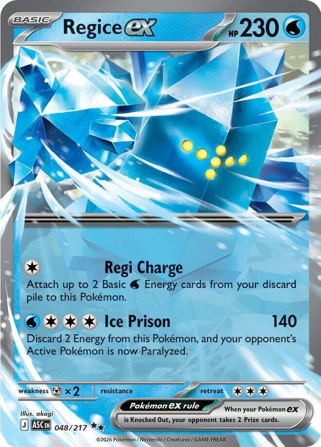 Regice ex 048/217 (ME: Ascended Heroes)  - Holofoil | Good Games Adelaide SA