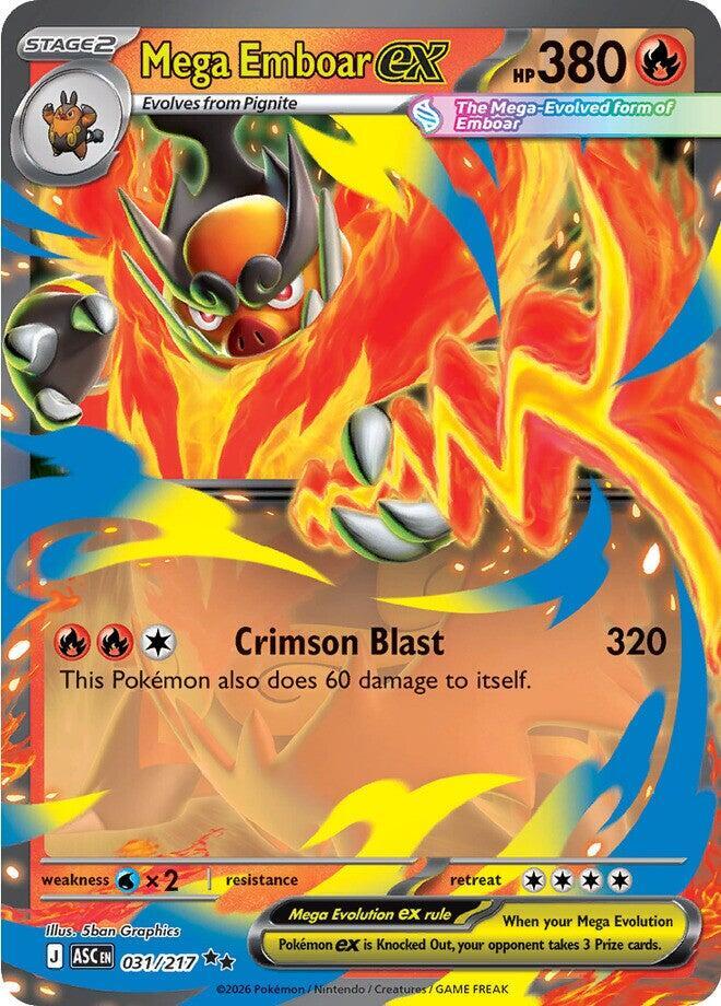 Mega Emboar ex 031 217 031/217 (ME: Ascended Heroes)  - Holofoil | Good Games Adelaide SA