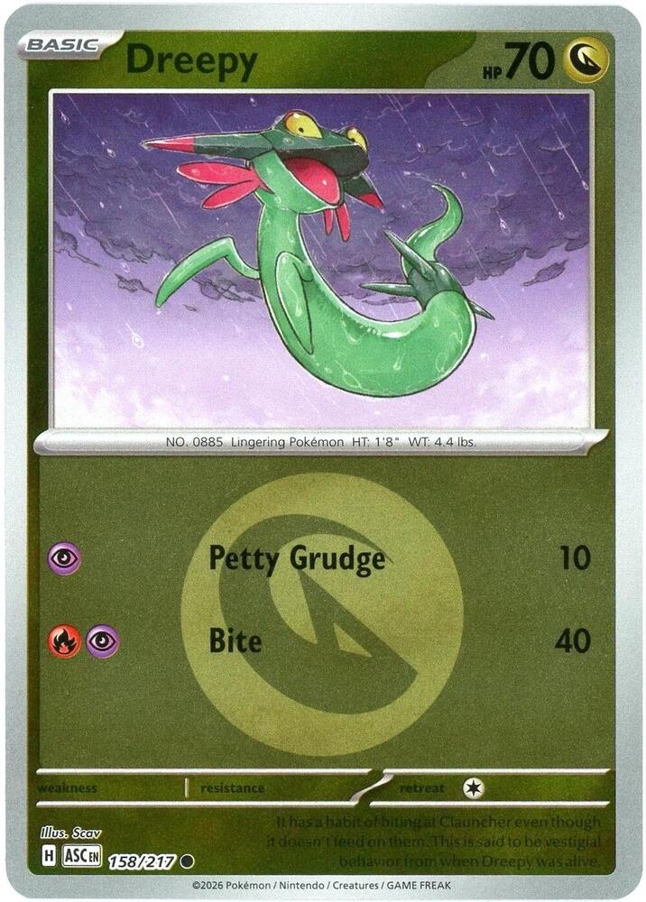 Dreepy 158/217 (ME: Ascended Heroes)  - Reverse Holofoil | Good Games Adelaide SA
